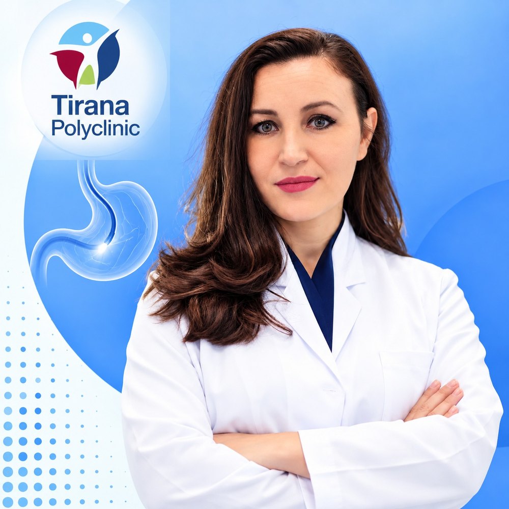 Dr. Klerida Shehu, gastro-hepatologist, endoscopist at Tirana Polyclinic, Tirana